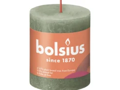 Bolsius Rustik-Kerze Shine 80/68 mm Frische Olive