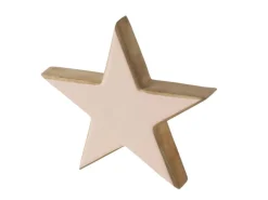 Boltze Aufsteller Stardust 30 cm x 30 cm x 4 cm Cremeweiß