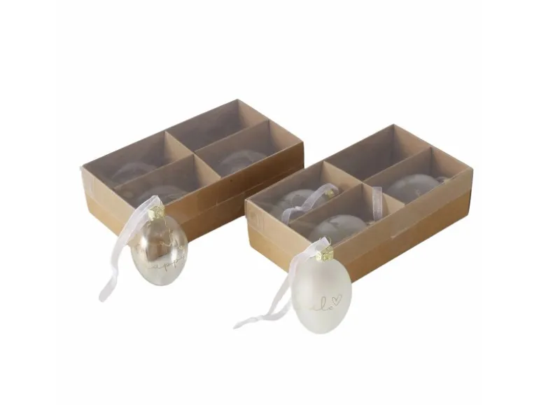 Boltze Dekoanhänger Davina 2-fach Sortiert 7 cm x 4 cm x 7 cm Transparent