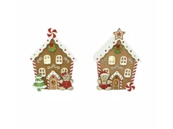 Boltze Dekoaufsteller Ginger House 12,2 cm x 8,3 cm x 16,5 cm 2-fach sortiert