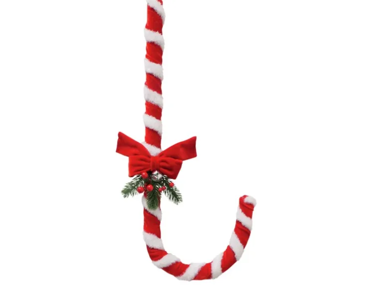 Boltze Deko-Aufsteller Velvy 56 cm x 27 cm x 6 cm Rot-Weiß