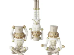 Boltze Figur Andrew 3-fach sortiert Weiß-Gold