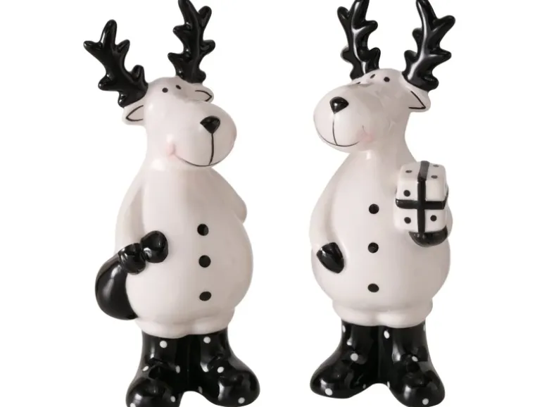 Boltze Figur Blitzy 2-fach sortiert Schwarz-Weiß