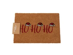Boltze Fußmatte HoHoHo 60 cm x 40 cm Natur-Rot