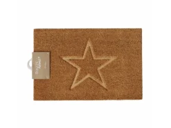 Boltze Fußmatte Stern Rechteck 60 cm x 40 cm x 1,5 cm Natur