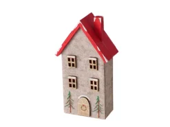 Boltze Haus-Dekoaufsteller Casata Klein 10,3 cm x 5,4 cm x 18,5 cm Grau