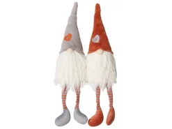 Boltze Home Kantenhocker Miley 2-fach Sortiert Grau-Orange