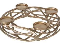 Boltze Home Kerzenleuchter Ringval Gold