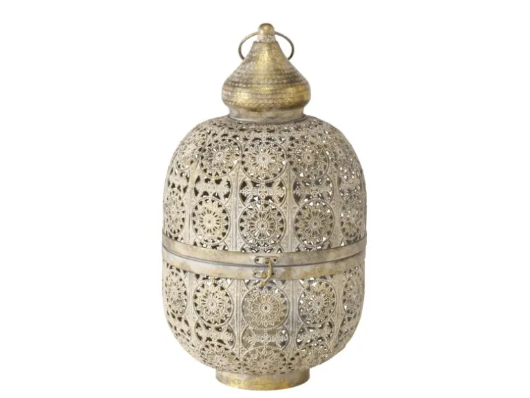 Boltze Home Laterne Abby Klein Ø 25 cm x 45 cm Antikgold