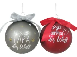 Boltze Home Weihnachtskugel Familie 2 sortiert