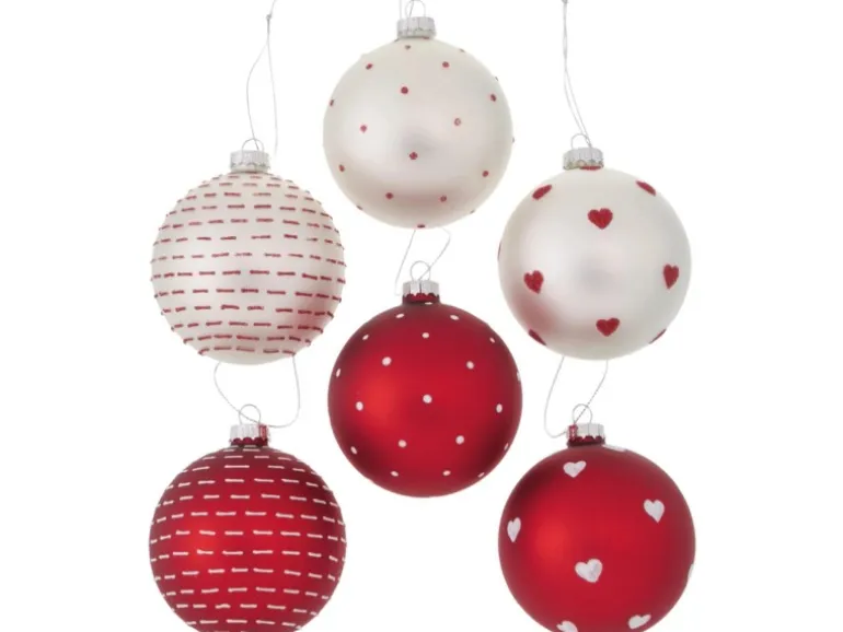 Boltze Home Weihnachtskugel Illum 6-fach sortiert