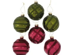 Boltze Home Weihnachtskugel Monja 6-fach sortiert