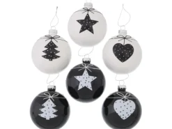 Boltze Home Weihnachtskugel Gerdi 6-fach sortiert