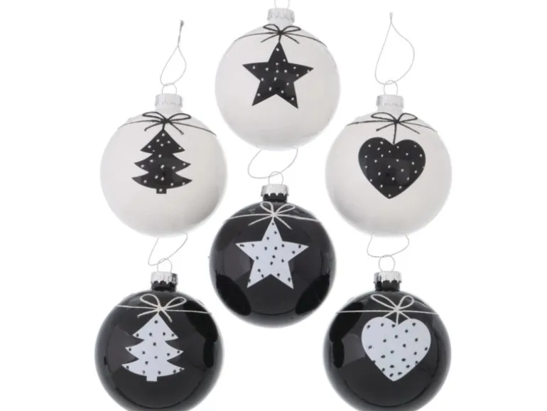 Boltze Home Weihnachtskugel Gerdi 6-fach sortiert