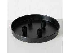 Boltze Kerzenleuchter Margo Ø 25 cm x 3 cm Schwarz