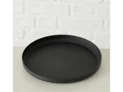 Boltze Kerzenteller Mio Ø 15 cm x 1 cm Schwarz