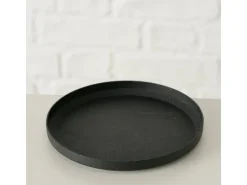 Boltze Kerzenteller Mio Ø 15 cm x 1 cm Schwarz