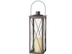 Boltze Laterne Farol Mittel 35 cm x 14 cm x 14 cm Braun