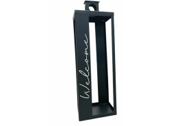 Boltze Laterne Halifax Groß 25 cm x 25 cm x 75 cm Schwarz