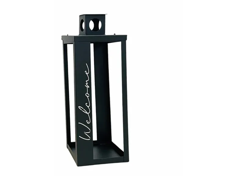 Boltze Laterne Halifax Klein 21 cm x 21 cm x 54 cm Schwarz