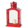 Boltze Laterne Melissa 35 cm x 11 cm x 21 cm Rot