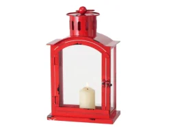 Boltze Laterne Melissa 35 cm x 11 cm x 21 cm Rot
