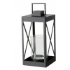 Boltze Laterne Xenia Klein Rechteck 21 cm x 21,5 cm x 45 cm Schwarz