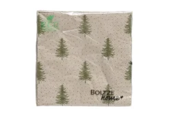 Boltze Servietten Platina Braun-Grün 20 Stück