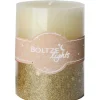 Boltze Stumpenkerze Praga 2-fach sortiert Creme