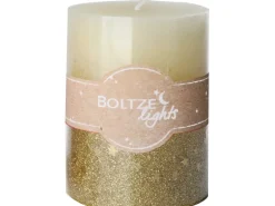 Boltze Stumpenkerze Praga 2-fach sortiert Creme