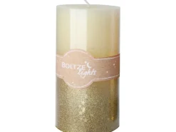 Boltze Stumpenkerze Praga 2-fach sortiert Creme