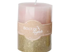 Boltze Stumpenkerze Praga 2-fach sortiert Rosa