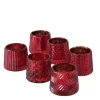 Boltze Teelichthalter Sabena 6-fach Sortiert Ø 11 cm x 9 cm Rot