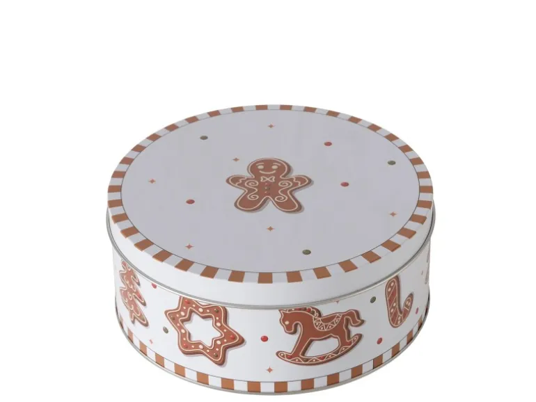 Boltze Vorratsdose Ginger Klein 7 cm x 16 cm x 7 cm Braun-Weiß