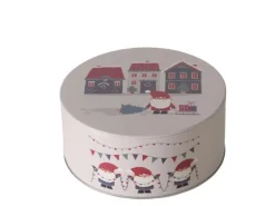 Boltze Vorratsdose Monti Ø 16 cm x 7 cm Grau-Rot