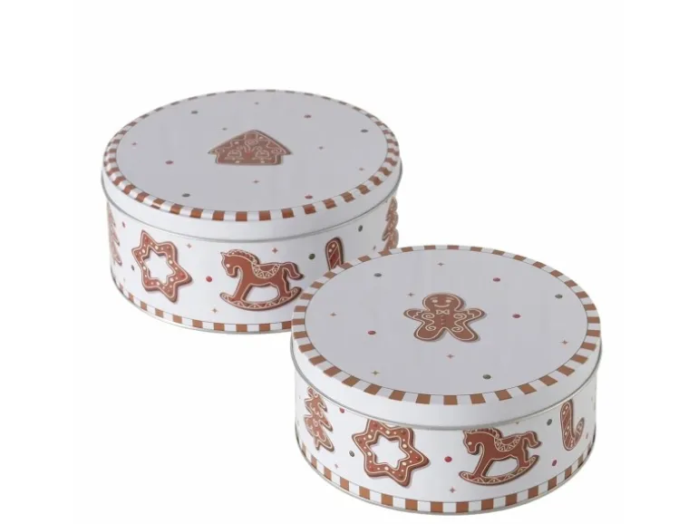 Boltze Vorratsdose-Set Ginger Braun-Weiß 2-teilig