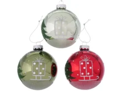 Boltze Weihnachtsglaskugel Xmas Alwin 3 Stück