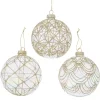 Boltze Weihnachtskugel Galant 3-fach Sortiert Ø 10 cm Goldtransparent