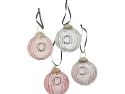 Boltze Weihnachtskugel Sprinkle 4-fach sortiert Mehrfarbig