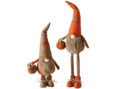 Boltze Wichtel Bertoldi 2-fach Sortiert 73,5 cm x 16 cm x 27 cm Orange-Braun