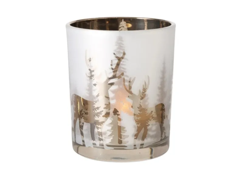 Boltze Windlicht Askan Ø 8,5 cm x 7 cm Mehrfarbig