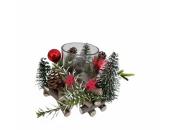 Boltze Windlicht Lilith Rund 17 cm x 17 cm x 12,5 cm Mehrfarbig