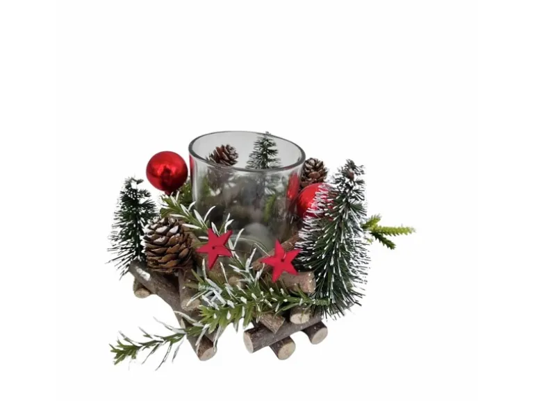 Boltze Windlicht Lilith Rund 17 cm x 17 cm x 12,5 cm Mehrfarbig