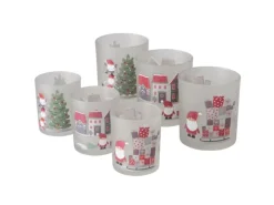 Boltze Windlicht Monti 2-er Set Ø 9 cm x 10,3 cm Mehrfarbig 3-fach sortiert