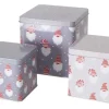 Boltze Xmas Vorratsdose Knuffel 3er-Set Grau