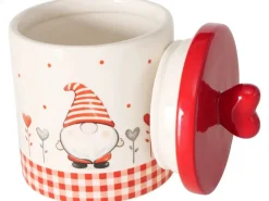 Boltze Xmas Vorratsdose Smilla XS Rot-Weiß