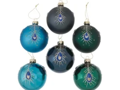 Boltze Xmas Weihnachtskugel Faris 6-fach sortiert