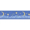 Bricoflor Blaue Bordüre mit Sternen und Mond Schlafzimmer und Kinderzimmer Tapetenbordüre mit Bergen Papierbordüre mit Vinyl
