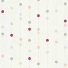 Bricoflor Gestreifte Tapete mit Punkten Kinderzimmer und Wohnzimmer Vliestapete in Pink Rosa Grau Gepunktete Wandtapete mit Vinyl