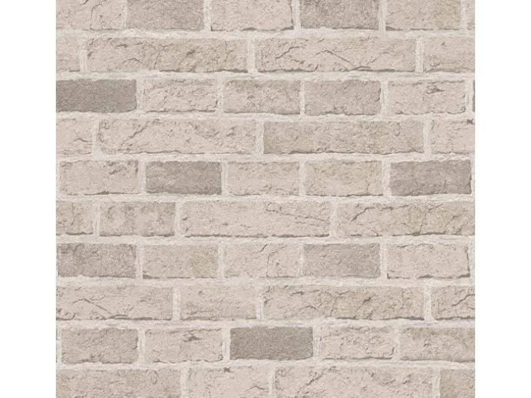 Bricoflor Mauertapete in Hellgrau und Beige Moderne Steinoptik Tapete aus Papier Graue Ziegelstein Tapete für Schlafzimmer und Wohnzimmer